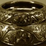 wedding rings set w/gold